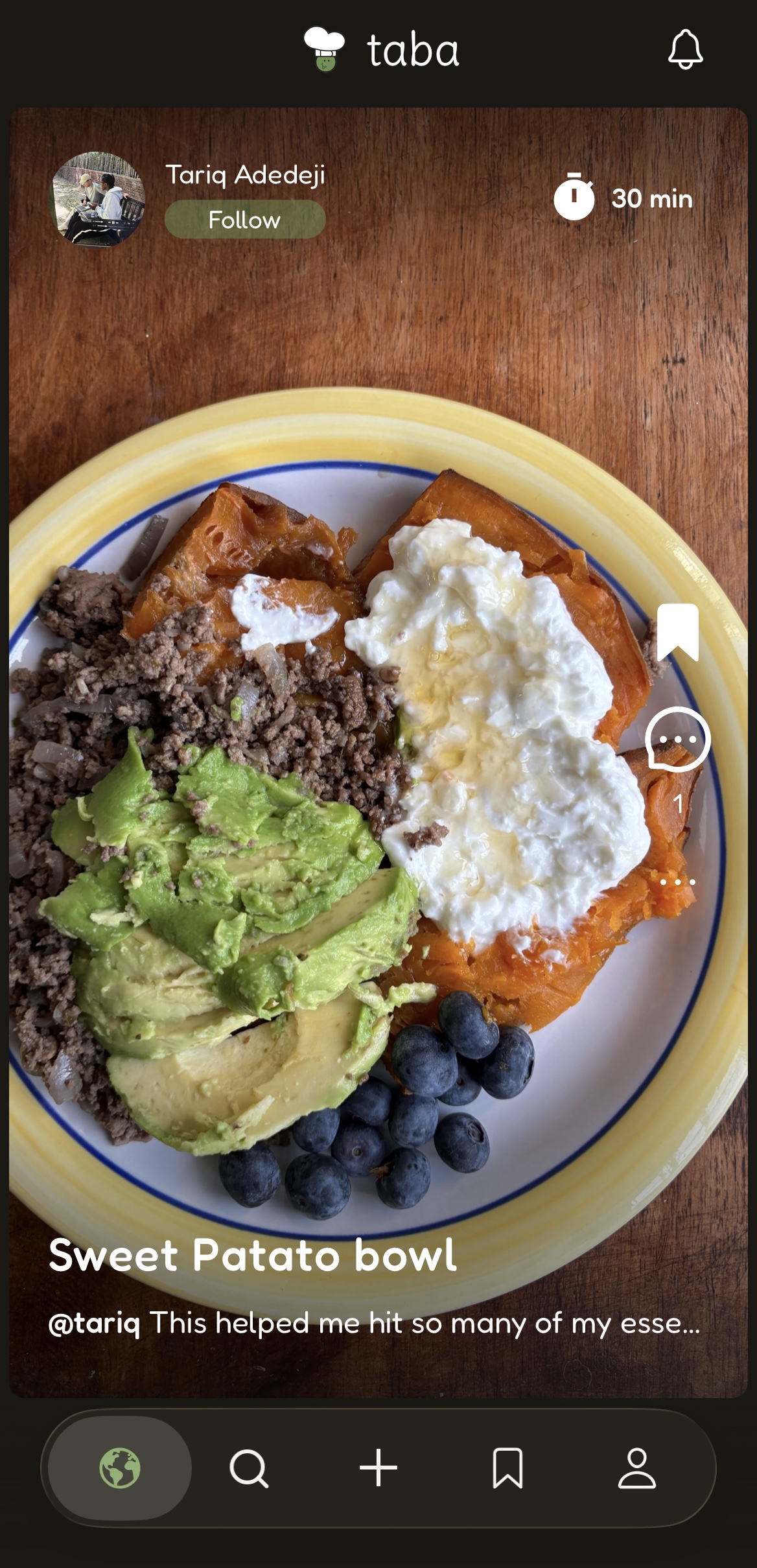 Taba — recipe sharing app